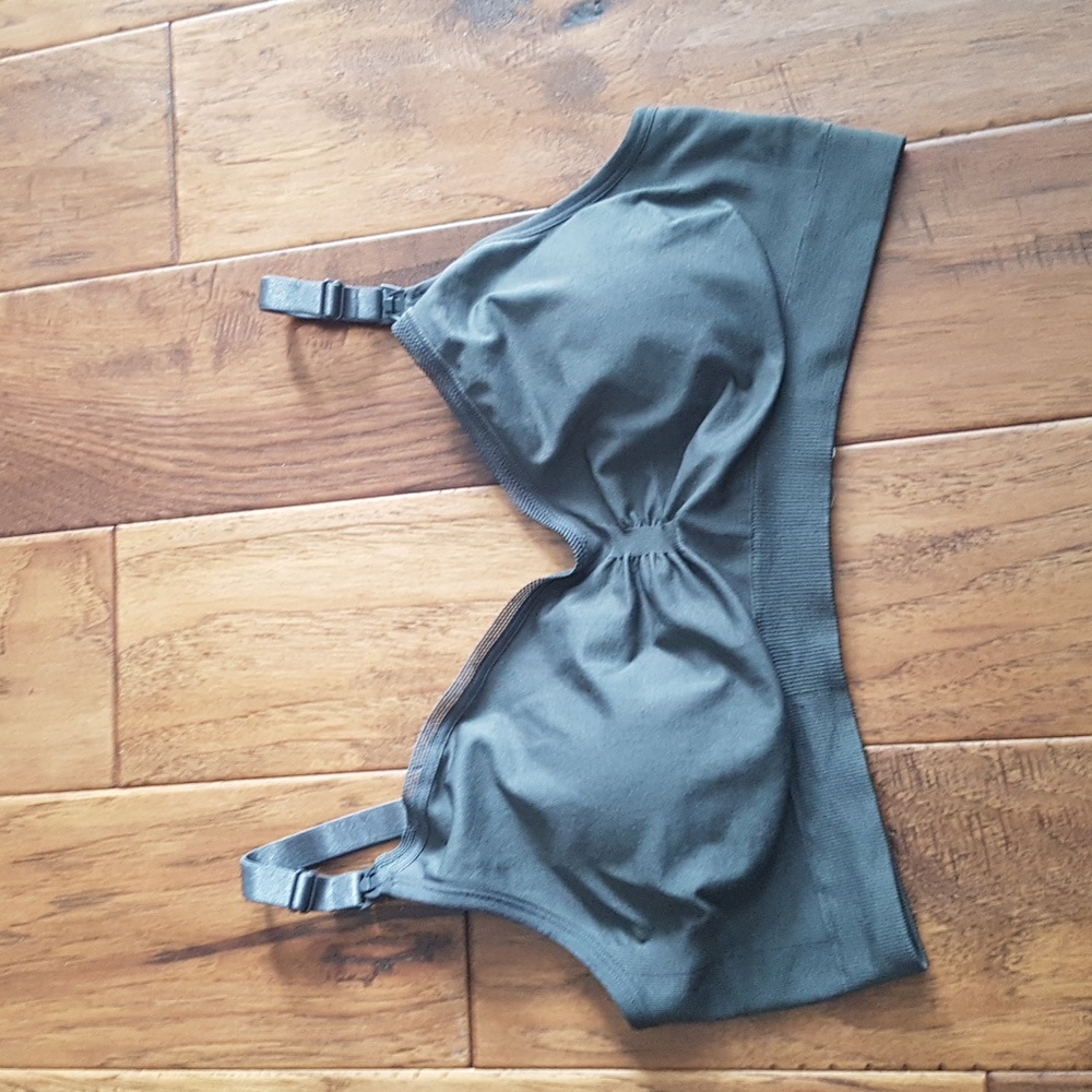NWT Thyme Maternity Gray Nursing Bra Size XXL